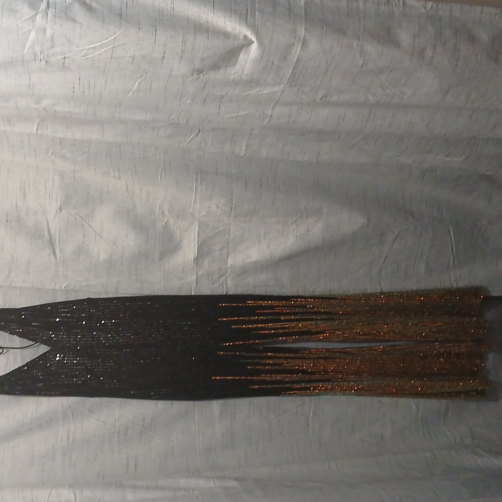 Banjul Black and Gold Sequin Halter Jumpsuit Sz S NWT